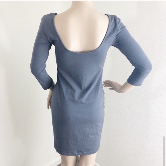H&M Basic gray scoop back mini dress - Picture 5 of 7